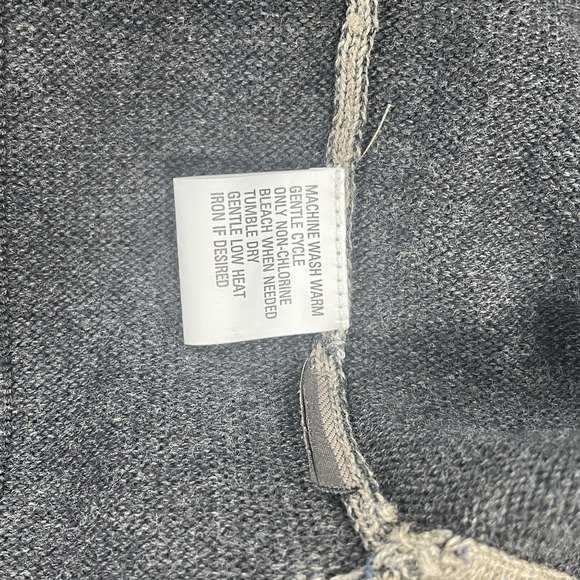 IZOD Men's Large Gray Grid-Knit Polo Sweater 100% Cotton Casual Pullover - Picture 5 of 7